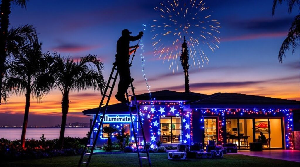 4th July Independence Day Light Installation 1