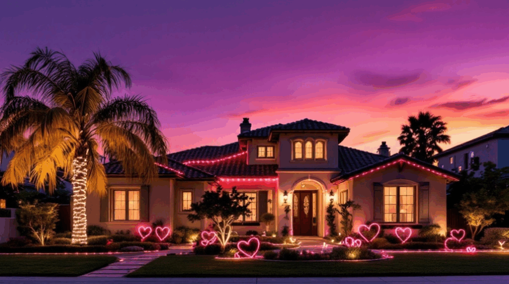 Valentine's Day Light Installation 1