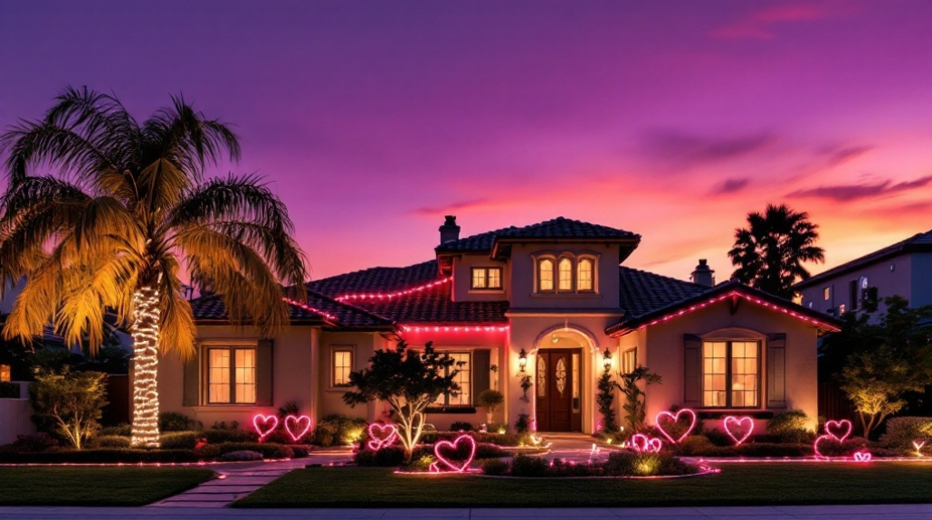 Valentine's Day Light Installation 1