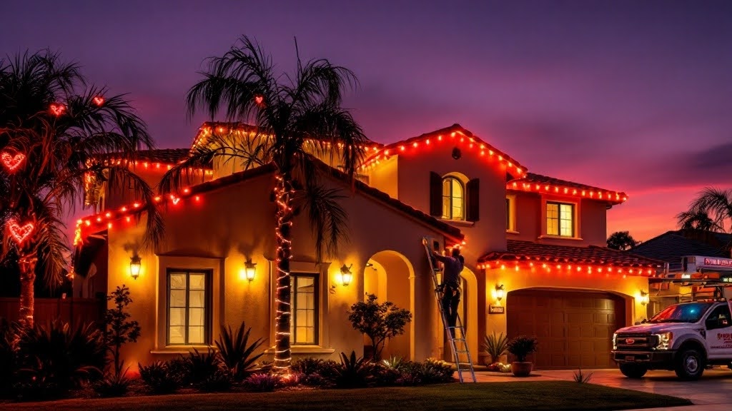 Valentine's Day Light Installation 3